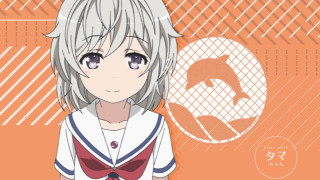 Anime character short white hair - a orange background free wallpaper