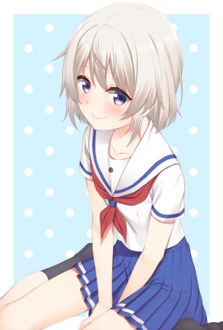 Girl sailor outfit sitting ground - a girl in a sailor outfit free wallpaper