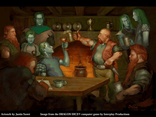 Group people table wine jug - dungeon and dragons free wallpaper