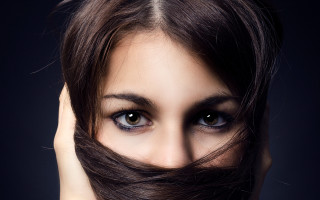 Woman hair wind black background - the wind free wallpaper