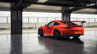 Red sports car surfboard parking - roof free wallpaper for desktop