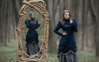 Woman dress mirror woods vfx - vfx free wallpaper