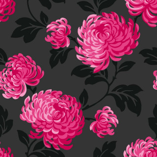 Pink flower black background large - free retro wallpaper for tablet
