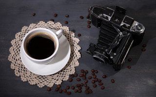 Coffee cup camera doily coffee - coffee bean free wallpaper