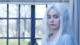 White hair blue shirt window - christen dalsgaard free wallpaper