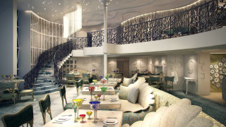 Rococo spiral staircase delaunay fantasy - gaudy free wallpaper