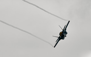 Fighter jet clouds contrails cobra - the sky behind free wallpaper