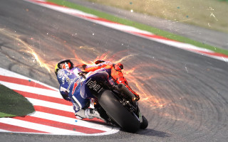 Motorcycle rider fireball battle planet - the bike free wallpaper