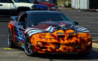 Car flame painting cobra parking - body free wallpaper