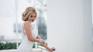 Woman white dress posing braleel - a white dress free wallpaper