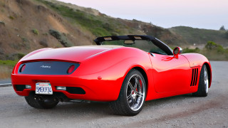 Red sports car hillside license - a license plate free wallpaper
