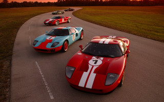 Race cars sunset dawn digital - the sun setting behind them free wallpaper
