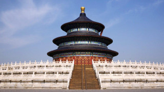 Tall building tower sky background - side and a sky background behind free wallpaper