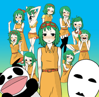 Cartoon characters girl panda face - free halloween wallpaper for tablet