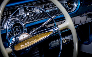 Classic car dashboard clock steering - wheel and dashboard free wallpaper