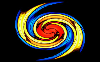 Colorful swirl light red center - kinetic art free wallpaper