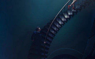 Man spiral staircase highheels woman - a spiral staircase free wallpaper