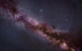 Colorful starry sky bright center - astrophotography free wallpaper