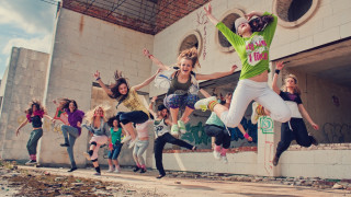 Energetic skateboard group graffiti youth - young person free wallpaper