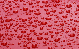 Red water drops hyperrealism oil - free hearts wallpaper