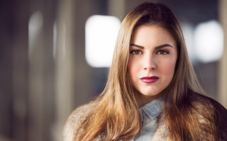 Caroline mytinger blonde long hair - a blue shirt free wallpaper