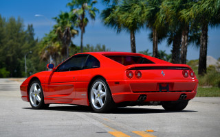 Red sports car palm trees 4 - bernardo cavallino free wallpaper for desktop