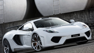 White sports car tunnel pipe - a black roof free wallpaper