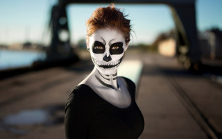 Skeleton makeup gothic bridge beauty - beautiful bone structure free wallpaper