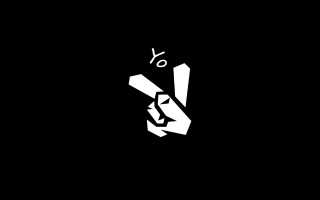 Hand knife letterv black yo - ayo free wallpaper for desktop