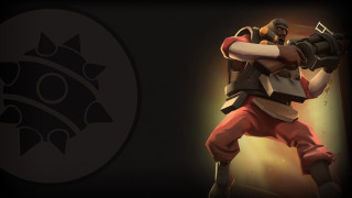 Man red black armor weapon - dynamic lighting free wallpaper for desktop