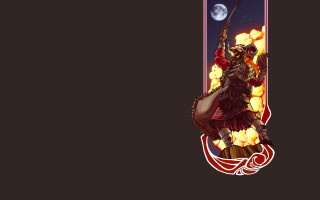 Man kilt sword fire hand - high fantasy free wallpaper