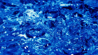 Blue liquid water bubbles bowl - a blue liquid free wallpaper