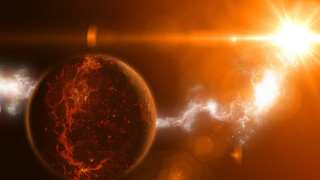 Red planet sunlight space art - chris cold free wallpaper