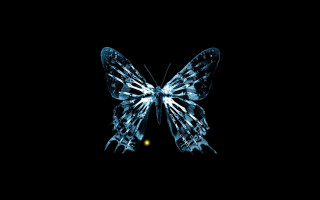 Glowing butterfly hologram biopunk mandelbrot - biopunk free wallpaper