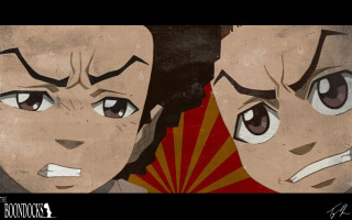 Anime couple big eyes fan - comic free wallpaper