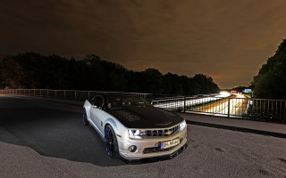 Night road bridge car forest - the road free wallpaper