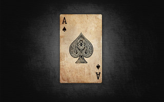 Playing card spade shadow ace - abstract illusionism free wallpaper for desktop