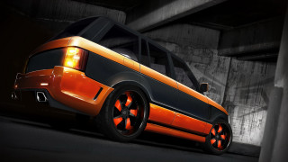 Car garage orange wheels black - tire free wallpaper