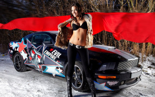 Eve rider bikini snow car - a woman in a bikini free wallpaper for desktop