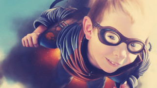 Boy goggles jacket flying rocket - a boy free wallpaper
