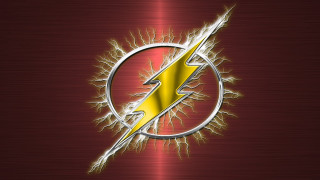 Flash logo red background yellow 4 - lightning free wallpaper