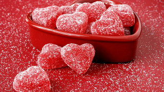 Red bowl heart sugars glittery 2 - the surface free wallpaper