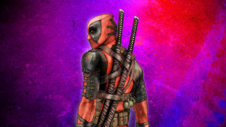 Deadpool swords skull purple background - his hand and a skull free wallpaper