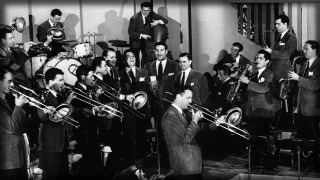 Men suits instruments singing microphones - wpa free wallpaper