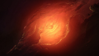 Fiery aurora nebula moonlit mountainous - nebula free wallpaper