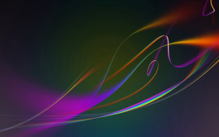 Colorful abstract lines curves black - vibrant free wallpaper