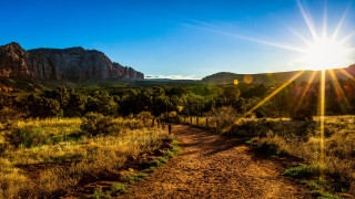 Dirt road mountain sunlight nature - a dirt road free wallpaper