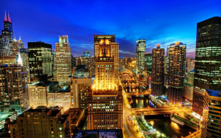 City skyline night bridge river 41 - a bridge crossing over free wallpaper for desktop