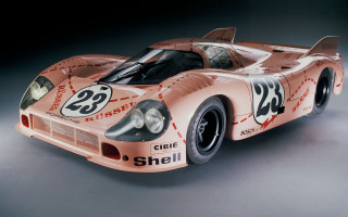 Pink racecar numbers pearlescent expressionism - side and a number free wallpaper