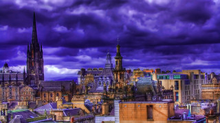 City skyline tower bridge mountains - alexander johnston free wallpaper